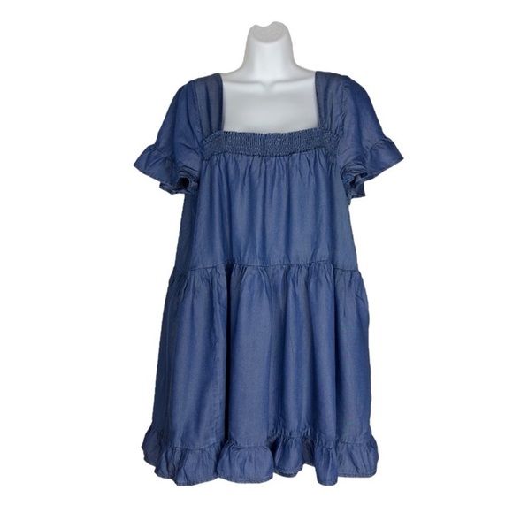 FREE PEOPLE- BABY DOLL RUFFLE DRESS - Picture 2 of 11
